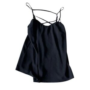 ModCloth Women's Black Strappy Cage Neck Camisole Tank Top Small